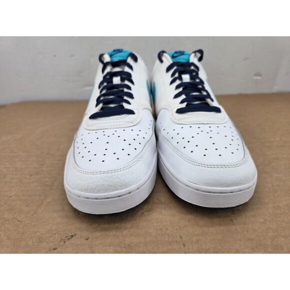 Nike Court Vision Lo White/Turquoise Blue-Blue Void (DM1187 100) Mens Size 13 main image 4